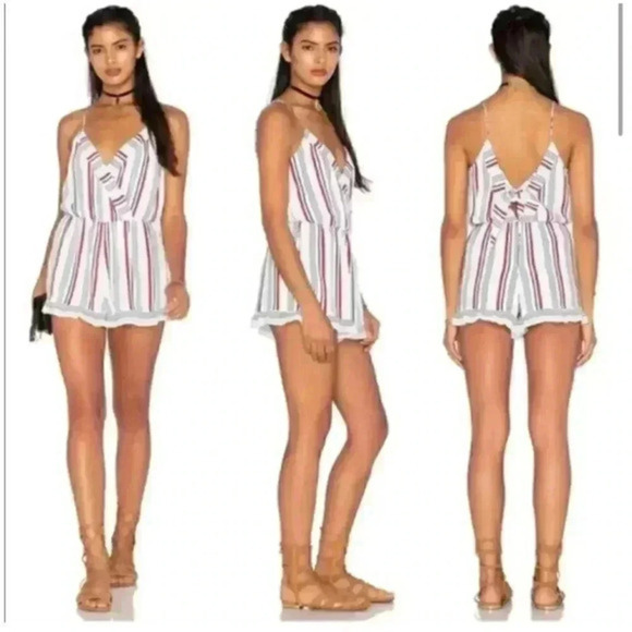 Tularosa Rompers Tularosa‎ Striped Romper Color: multi Size: S - Picture 2 of 6